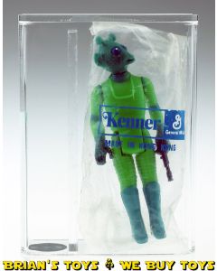 Vintage Kenner Star Wars Bagged SW-C Greedo Action Figure AFA 75+ EX+/NM #15208918