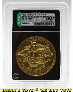 Vintage Kenner Star Wars Droids Collectors Coin Boba Fett AFA 80+ NM #19184900
