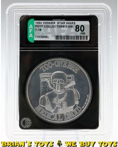 Vintage Kenner Star Wars POTF Collectors Coin 2-1B AFA 80 NM #11039085