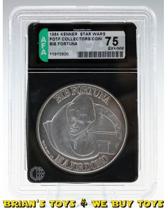 Vintage Kenner Star Wars POTF Collectors Coin Bib Fortuna AFA 75 EX+/NM #11915920