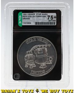 Vintage Kenner Star Wars POTF Collectors Coin Droids AFA 75+ EX+/NM #11612606