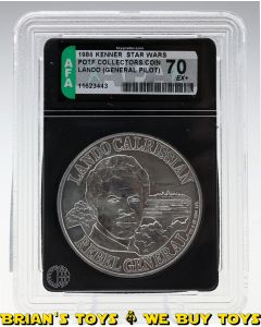 Vintage Kenner Star Wars POTF Collectors Coin Lando (General Pilot) AFA 70 EX+ #11623443