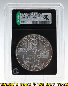 Vintage Kenner Star Wars POTF Collectors Coin Luke (Jedi Knight - Dagobah) AFA 80 NM #13997481