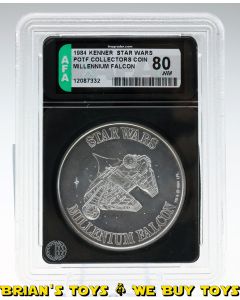 Vintage Kenner Star Wars POTF Collectors Coin Millennium Falcon AFA 80 NM #12087332