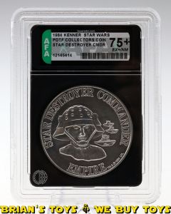 Vintage Kenner Star Wars POTF Collectors Coin Star Destroyer Commander AFA 75+ EX+/NM #12145414