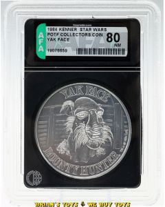 Vintage Kenner Star Wars POTF Collector Coin Yak Face AFA 80 NM #19076659