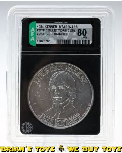 Vintage Kenner Star Wars POTF Collectors Coin Luke (Jedi Knight) AFA 80 NM #12026296