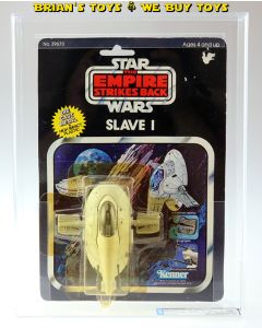Vintage Kenner Star Wars Carded ESB 11 Back-B Diecast Series Slave I AFA 70 Y-EX+ (C70 B70 V85) #36689337