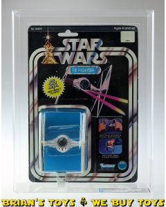 Vintage Kenner Star Wars Carded 12-Back Diecast Series TIE Fighter AFA 70 EX+ (C75 B70 V85) #38555954