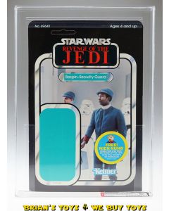 Vintage Kenner Star Wars Carded Revenge of the Jedi Proof Card Bespin Guard (Black) AFA 80 NM #14367555