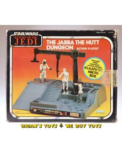 Vintage Star Wars Playset Boxed Jabba the Hutt Dungeon C9 with C6 ROTJ Box & C7 Figures