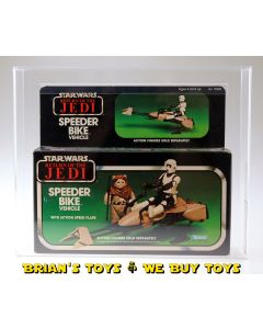 Vintage Kenner Star Wars Vehicle Boxed ROTJ Speeder Bike AFA 80 NM #13660414