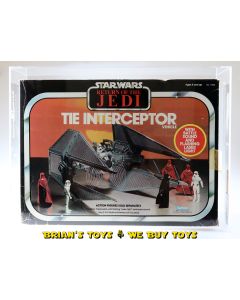Vintage Kenner Star Wars Boxed Vehicle ROTJ TIE Interceptor AFA 70 Q-EX+ #13225326