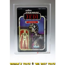 Vintage 1983 Kenner Star Wars ROTJ 65 Back-B Death Star Droid Carded Action Figure AFA 70 Y-EX+ (C70 B70 F85) #11641435