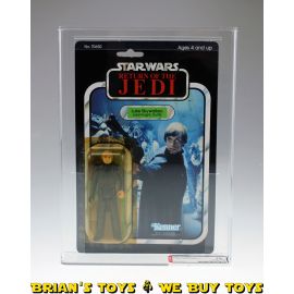 Vintage Kenner Star Wars Carded ROTJ 77 Back-A Luke (Jedi Knight) Action Figure AFA 75 Y-EX+/NM (C75 B80 F90) #14341375