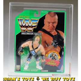 1994 Hasbro WWF Series 11 Green Card Ludvig Borga European Distribution Sticker Action Figure AFA 60 EX (C80 B60 F80) #18554677