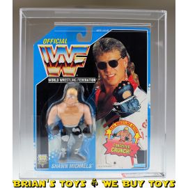 1994 Hasbro WWF Series 10 Blue Card Shawn Michaels Black Tights Action Figure AFA 75 EX+/NM (C75 B85 F85) #19550089