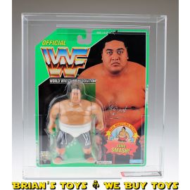 1994 Hasbro WWF Series 11 Green Card Yokozuna Action Figure AFA 75+ EX+/NM (C75 B80 F85) #11594467