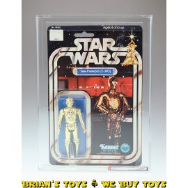Vintage Kenner Star Wars Carded 12 Back-C C-3PO Action Figure AFA 75 EX+/NM (C75 B85 F85) #12086229