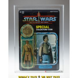 Vintage Kenner Star Wars Carded POTF 92 Back Lando (General Pilot) Action Figure AFA 80 Y-NM (C85 B80 F85) #12094785