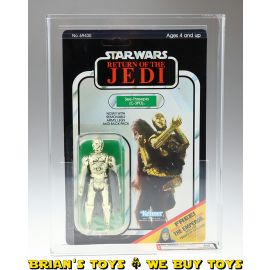 Vintage Kenner Star Wars Carded ROTJ 65 Back-C C-3PO (Removable Limbs) Action Figure AFA 85 Y-NM+ (C85 B85 F85) #11440474