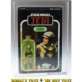 Vintage Kenner Star Wars Carded ROTJ 77 Back-A Leia (Combat Poncho) Action Figure AFA 75 Y-EX+/NM (C70 B80 F75) #12058987