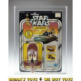 Vintage Kenner Star Wars Carded 12-Back Diecast Series Landspeeder Vehicle DCA 75 Q-EX+/NM (C75 B85 V85) #32397505 (Anthony Daniels Signature)
