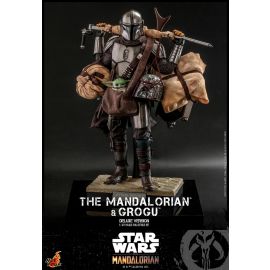 Sideshow Star Wars 12" Hot Toys Boxed The Mandalorian & Grogu Deluxe Version (TMS052)