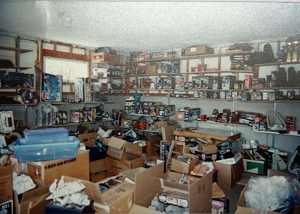 The family garage was filled with vintage Star Wars inventory in the late 90's; no room for cars!