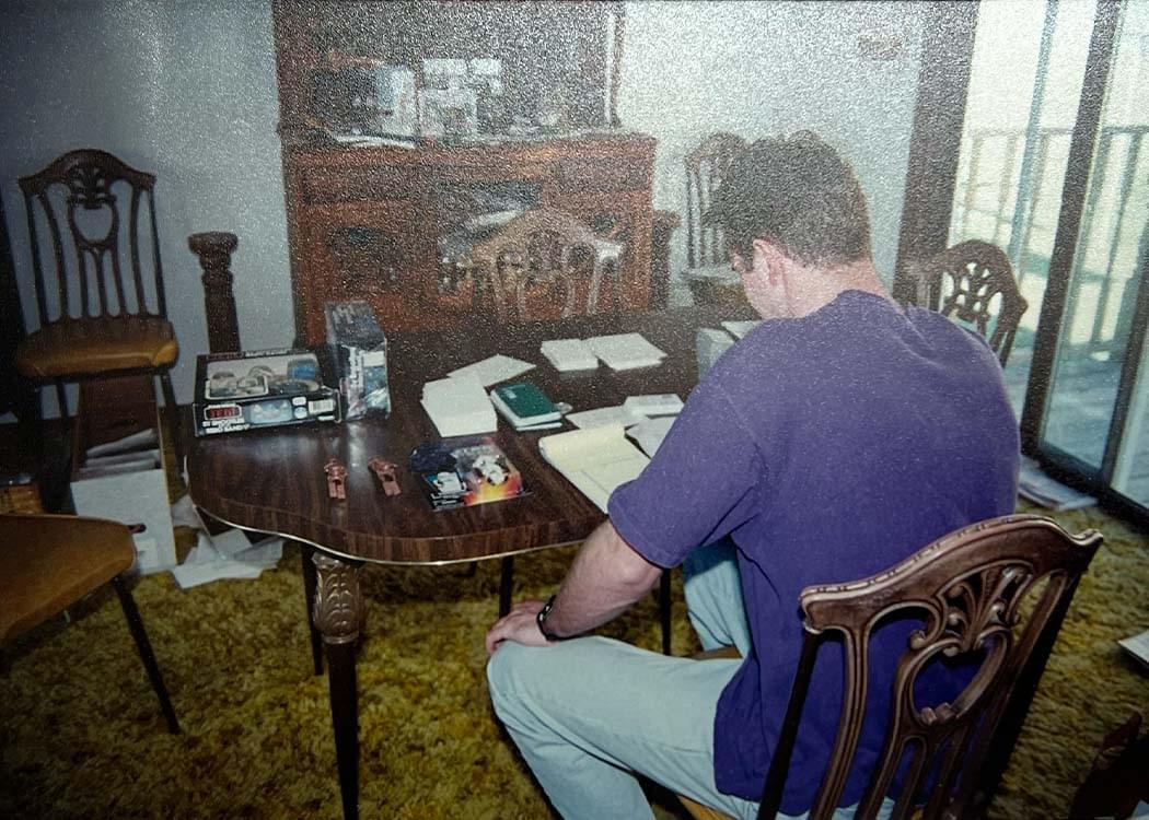 The original "office" was the kitchen table in Brian's parents home.