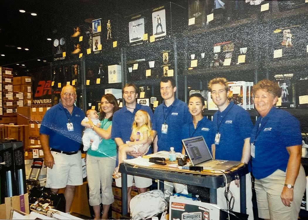 Star Wars Celebration 2010 in Orlando, Florida - Norm, Erik (baby), Carian, Brian, Sonja, Wes Wamsley, Hiromi, Joe, and Betsy Semling