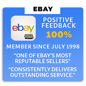 Brian's Toys has a 100% positive feedback on Ebay